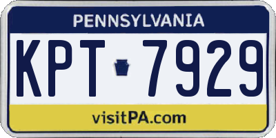 PA license plate KPT7929