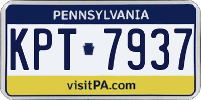 PA license plate KPT7937