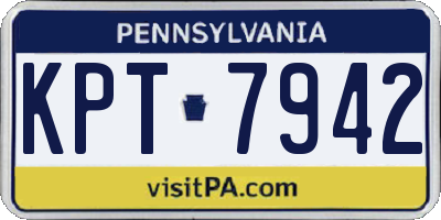 PA license plate KPT7942