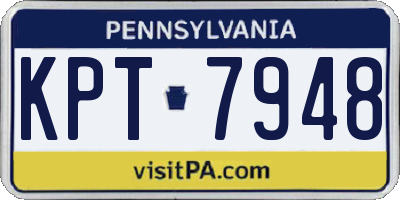PA license plate KPT7948