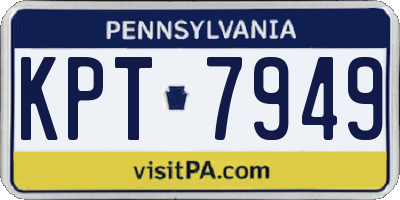 PA license plate KPT7949
