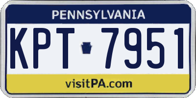PA license plate KPT7951
