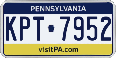 PA license plate KPT7952