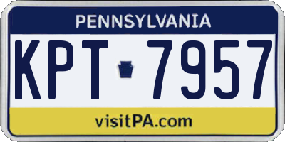 PA license plate KPT7957