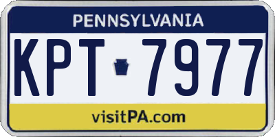 PA license plate KPT7977