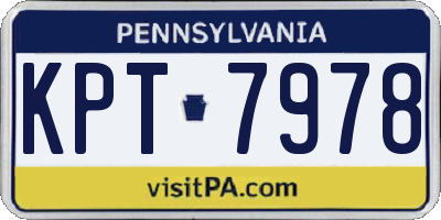 PA license plate KPT7978