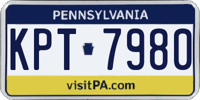 PA license plate KPT7980