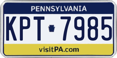 PA license plate KPT7985