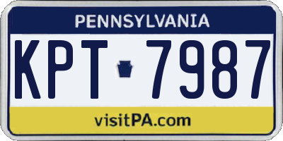 PA license plate KPT7987