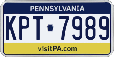 PA license plate KPT7989