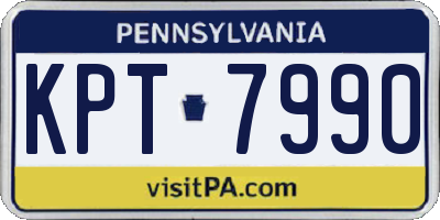 PA license plate KPT7990