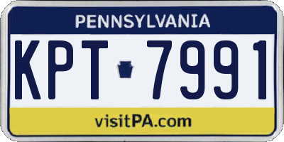 PA license plate KPT7991