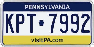 PA license plate KPT7992