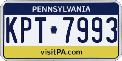 PA license plate KPT7993
