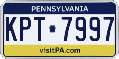 PA license plate KPT7997