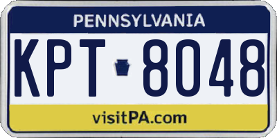 PA license plate KPT8048