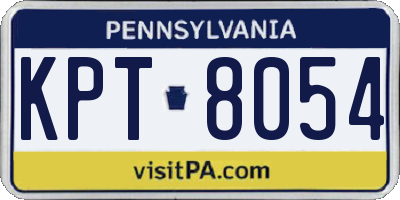 PA license plate KPT8054