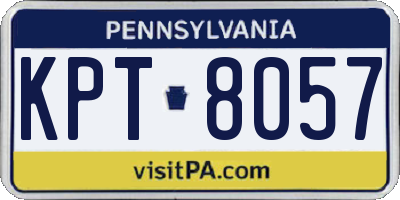PA license plate KPT8057