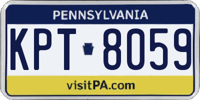 PA license plate KPT8059