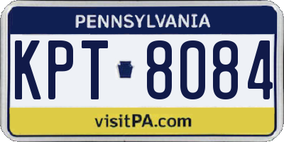 PA license plate KPT8084
