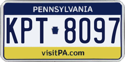 PA license plate KPT8097