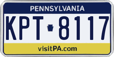 PA license plate KPT8117