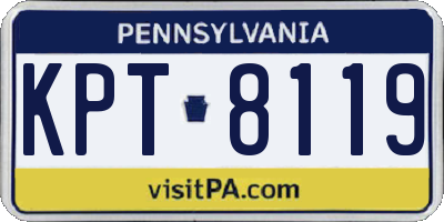 PA license plate KPT8119