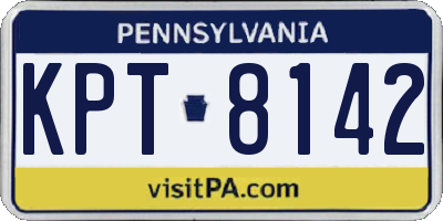 PA license plate KPT8142