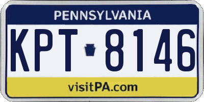 PA license plate KPT8146
