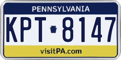 PA license plate KPT8147