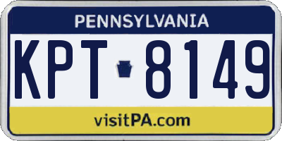 PA license plate KPT8149