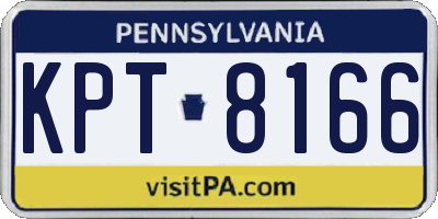 PA license plate KPT8166