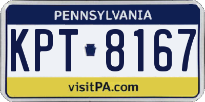 PA license plate KPT8167