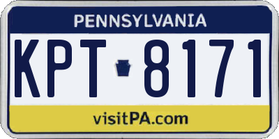 PA license plate KPT8171