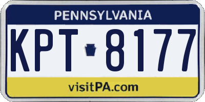 PA license plate KPT8177