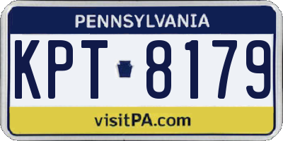 PA license plate KPT8179
