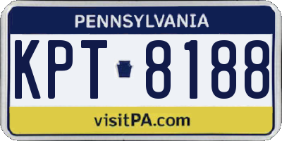 PA license plate KPT8188