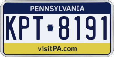 PA license plate KPT8191