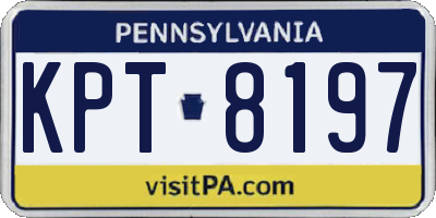 PA license plate KPT8197