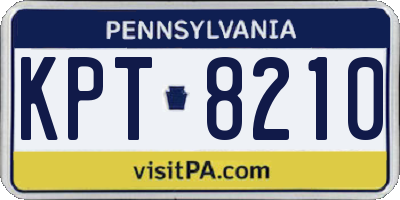 PA license plate KPT8210