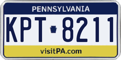 PA license plate KPT8211