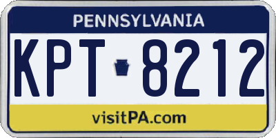 PA license plate KPT8212