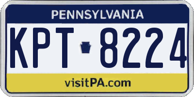 PA license plate KPT8224