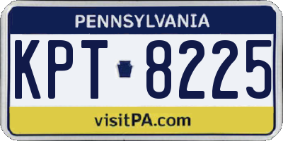 PA license plate KPT8225