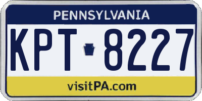 PA license plate KPT8227