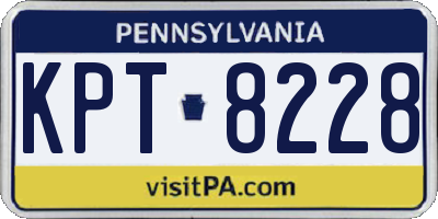PA license plate KPT8228