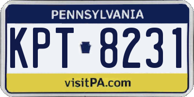 PA license plate KPT8231