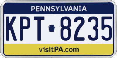 PA license plate KPT8235