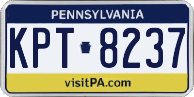 PA license plate KPT8237