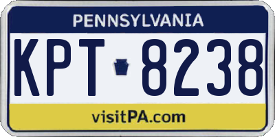 PA license plate KPT8238